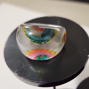 Retro Acrylic Dome Ring